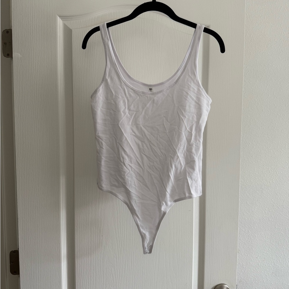 BP White Tank Bodysuit SZ M